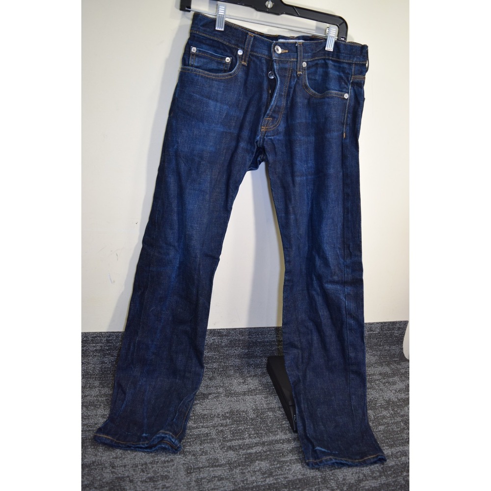 Baldwin Jeans Mens 32x31 The Reed Classic Straight Made In USA Blue Denim